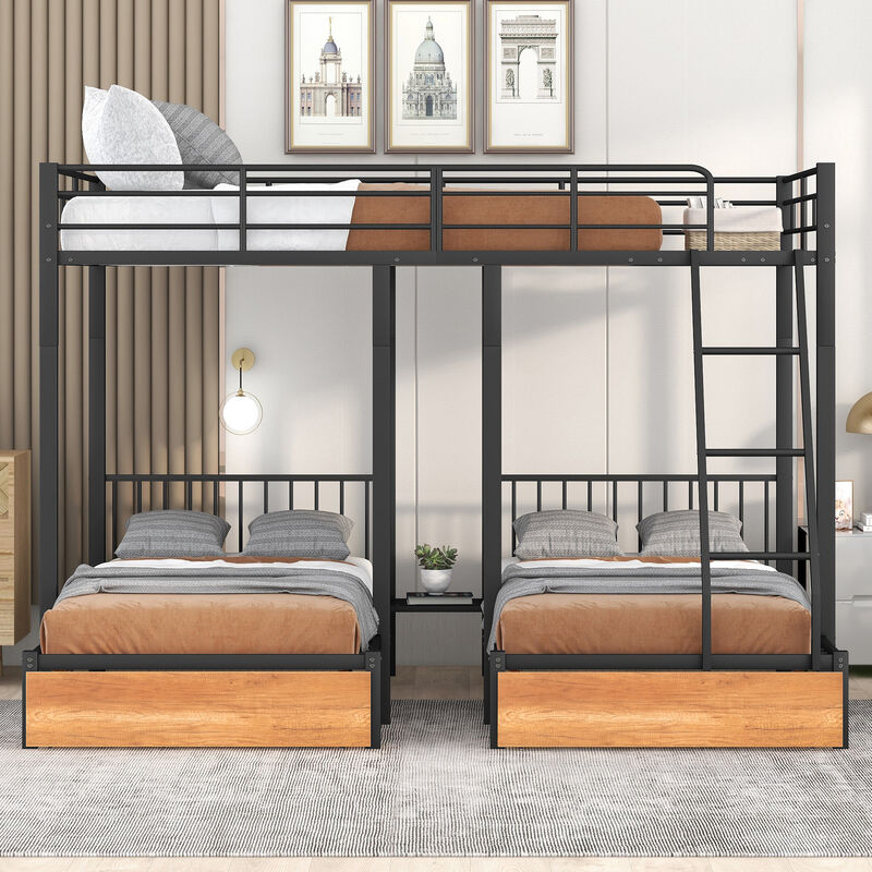 Merax Full Over Twin & Twin Bunk Bed