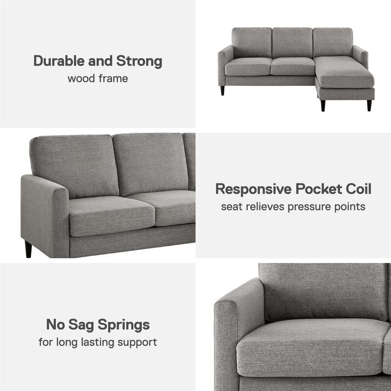 Regency Reversible Contemporary Upholstered Sectional