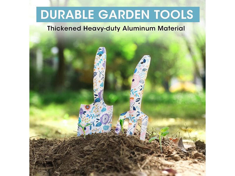 WORKPRO Aluminum Garden Tool Set, 4PCS Heavy Duty Hand Garden Tools with Box