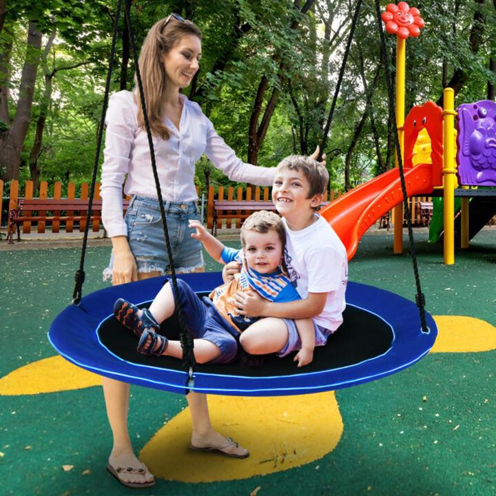 Hivvago 40 Inches Saucer Tree Swing for Kids and Adults