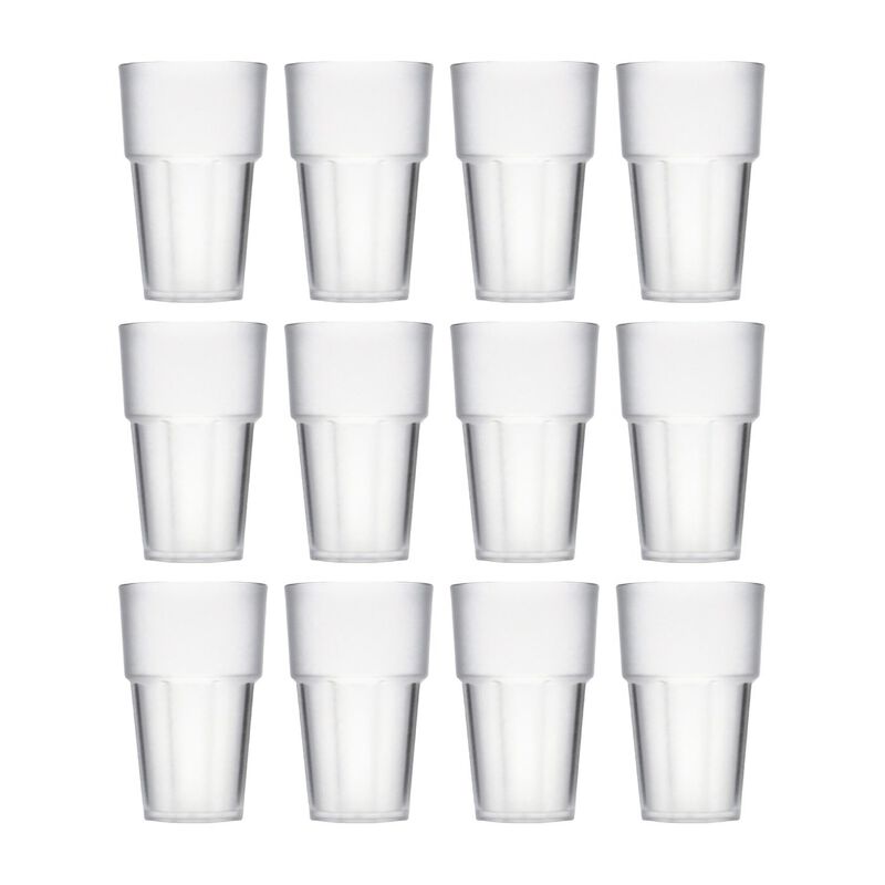 Polycarbonate Drinkware dia.3.25" h:5.25" 14 oz. Round Polycarbonate Tumbler (Set of 12)