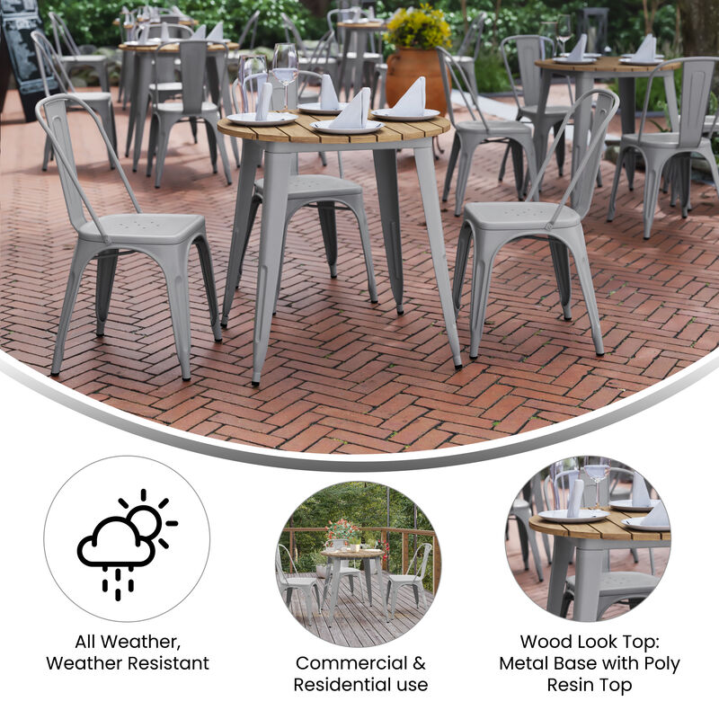 Metal Colorful Restaurant Tables
