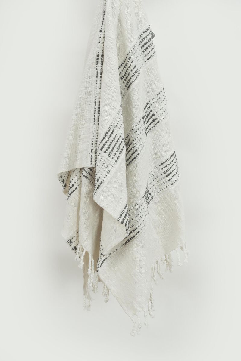 Gray/Natural 50" x 60" Throw Blanket, Artisanal