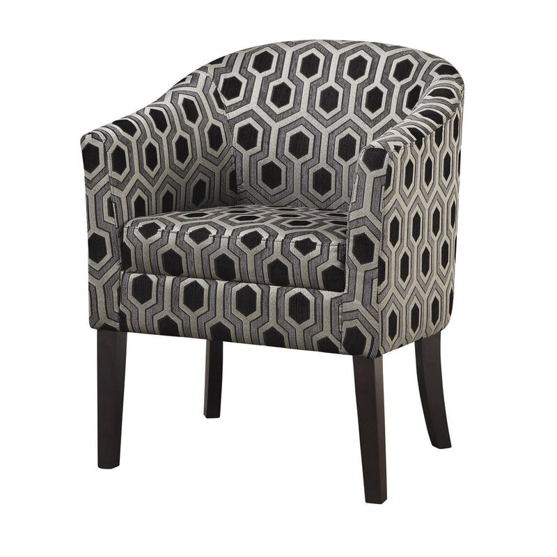 Space Adorner Accent Chair, Gray/Black