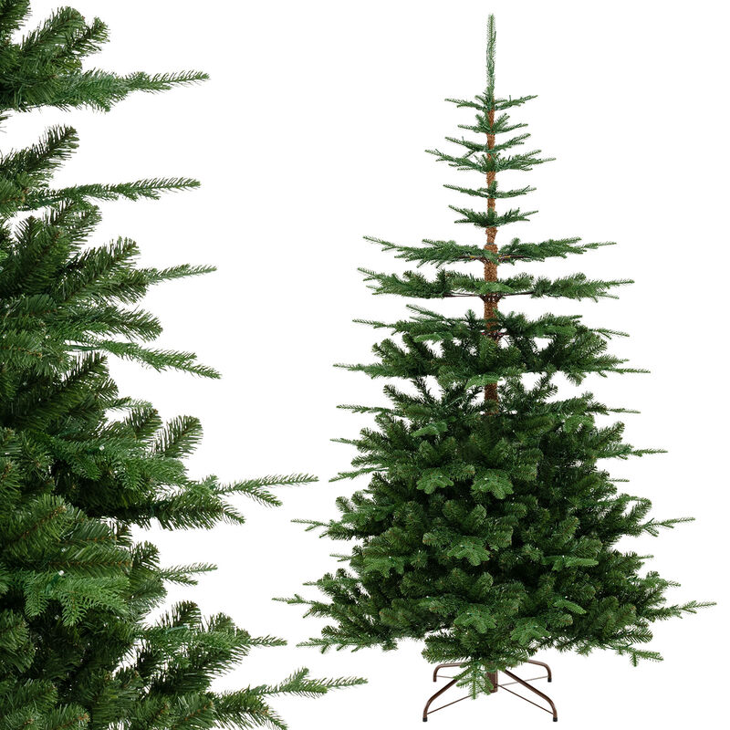 Hinged Artificial Pre-lit Christmas Tree with Branch Tips