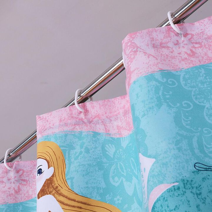 Greenland Home Fashion Mermaid Square Bath Shower Curtain - Multi 72x72"