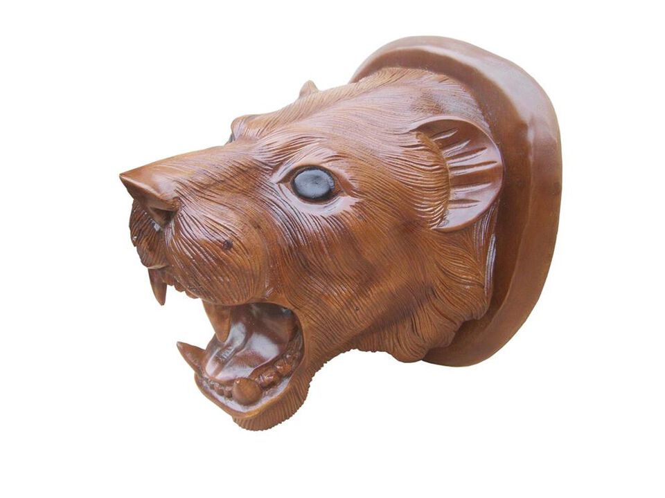Lion Head Wall Mount Statue