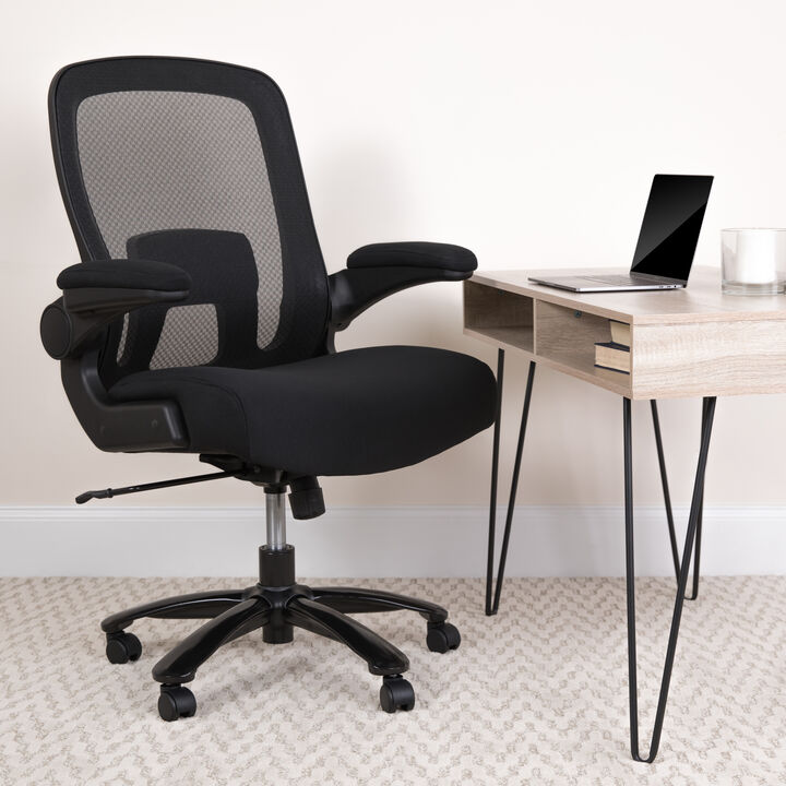 Flash Furniture  Hercules Series Big & Tall 500 lbs . Executive Swivel Chair with Fabric Seat & Adjustable Lumbar