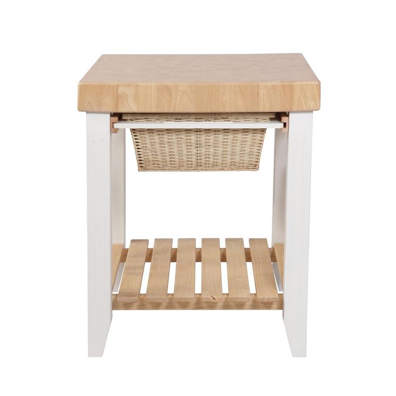 Powell White Kitchen Island