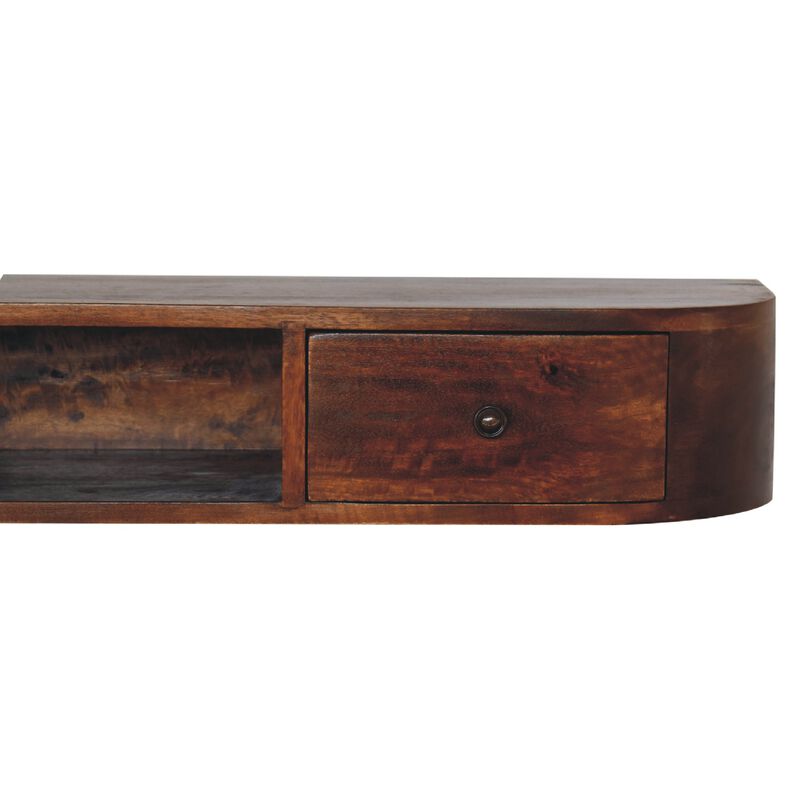 Lunar 2 Drawer Floating  Solid Wood Console