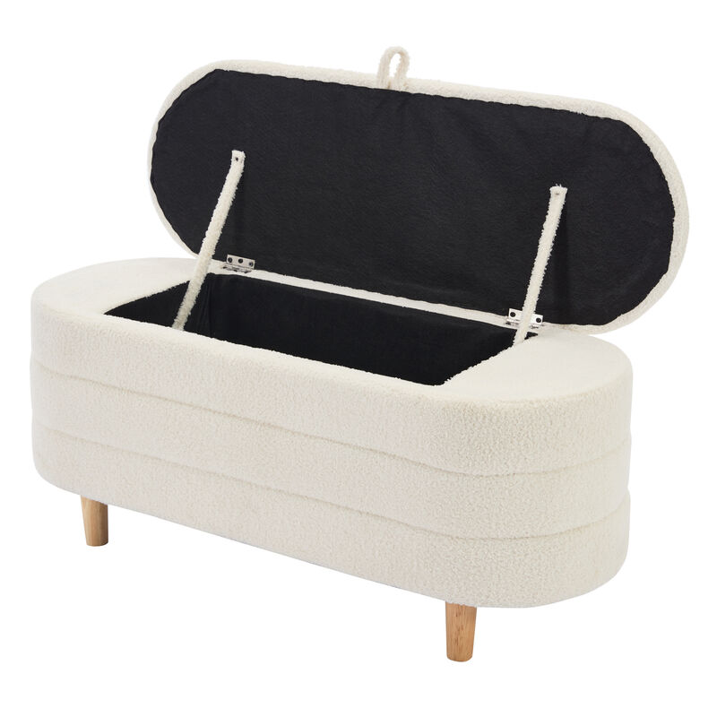 Merax Fabric Storage Ottoman Bench for Bedroom