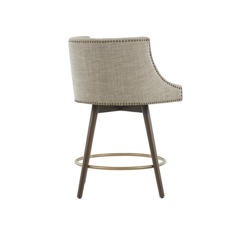 Belen Kox Grey Tweed Swivel Counter Stool, Belen Kox