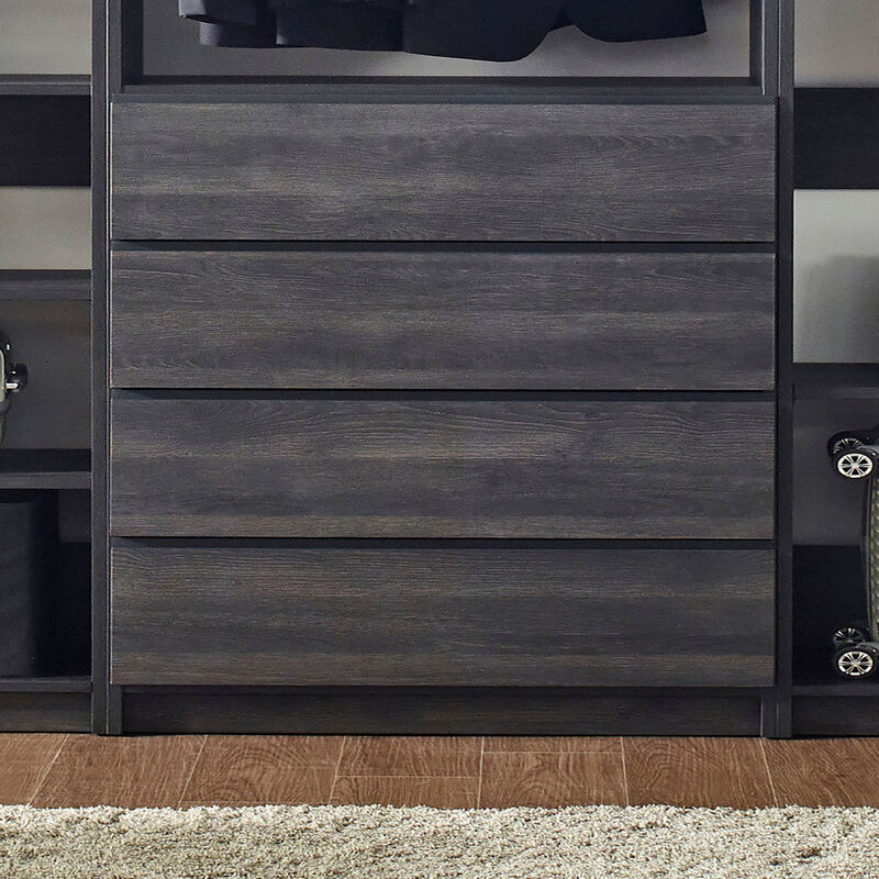 Prosper Gray Freestanding Walk in Wood Closet System