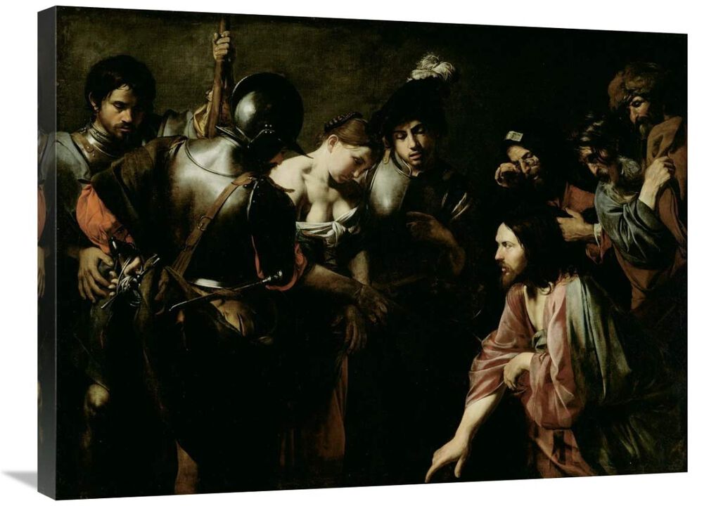 Christ and the Adulteress-Canvas Art-32x24