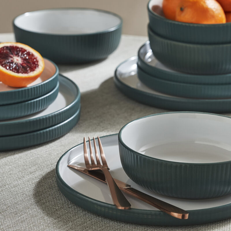 Christian Siriano Laro Stoneware 12 Piece Dinnerware Set