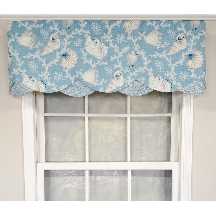 RLF Home Luxurious Modern Design Classic Jenna Glory Style Window Valance 50" x 16" Caramel
