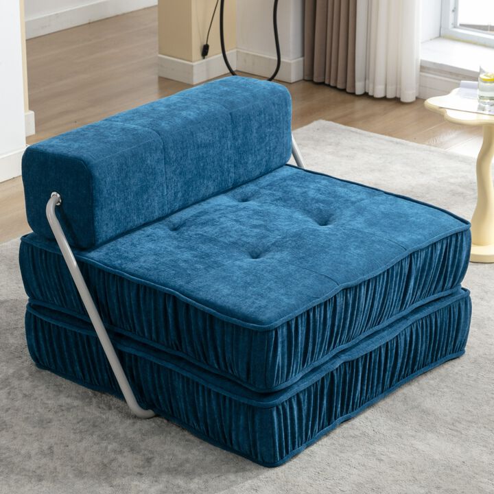 Minimalist Blue Sectional Sofa Set
