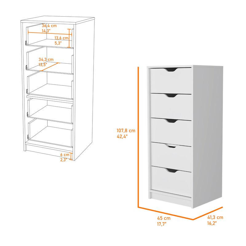 Raymer 2 Piece Bedroom Set, Nightstand + Dresser, White