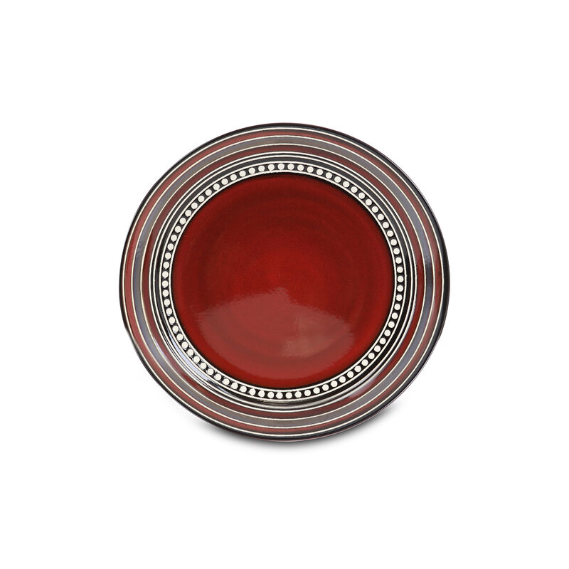 Gibson Elite CafÃ© Versailles 16 Piece Double Bowl Dinnerware Set - Red