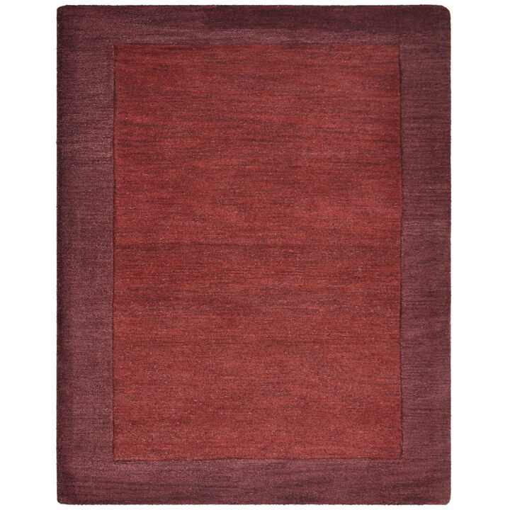 RUGSOTIC CARPETS HAND TUFTED WOOL ECO-FRIENDLY AREA RUGS  - 4'x6', Rectangle Shape, Maroon & Purple, Contemporary Modern Design, High Pile Handmade Area Rugs for Living Room, Bed Room (K00201)