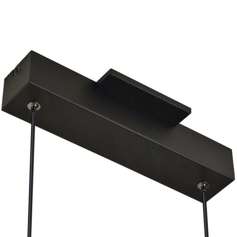 VONN Lighting 3-Light Height Adjustable Pendant Lighting Integrated LED Black Chandelier