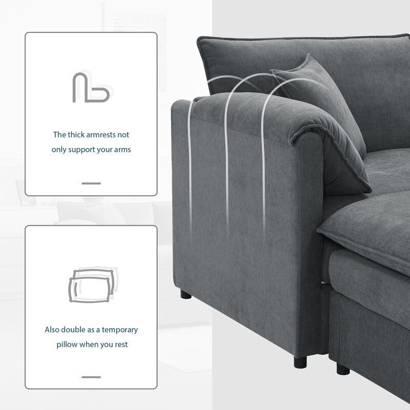 Merax Chenille Modular Sectional Sofa