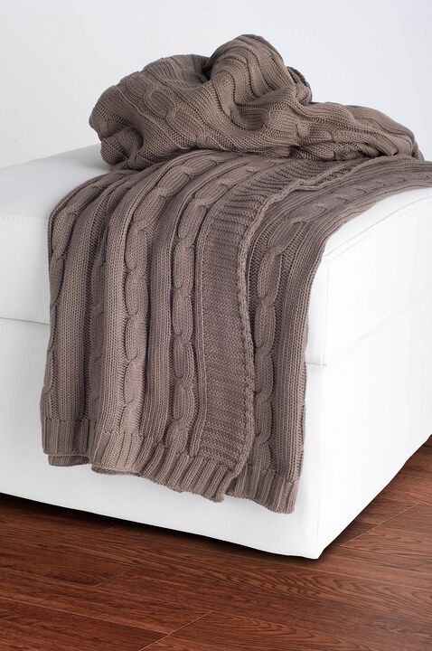 Mocha 50" x 60" Throw Blanket