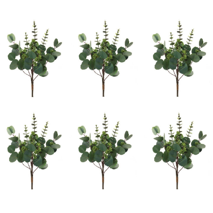 Mixed Eucalyptus Bundle Set of 6 for Floral Arrangements and Home Decor