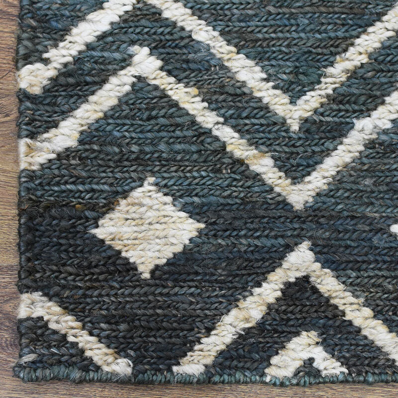 HAND KNOTTED SUMAK JUTE ECO-FRIENDLY Contemporary AREA RUGS  - 4'x6', Rectangle Shape, Green Beige Color, Contemporary, High Pile, Natural Fiber, Outdoor Indoor Handmade Area Rugs (J00078)