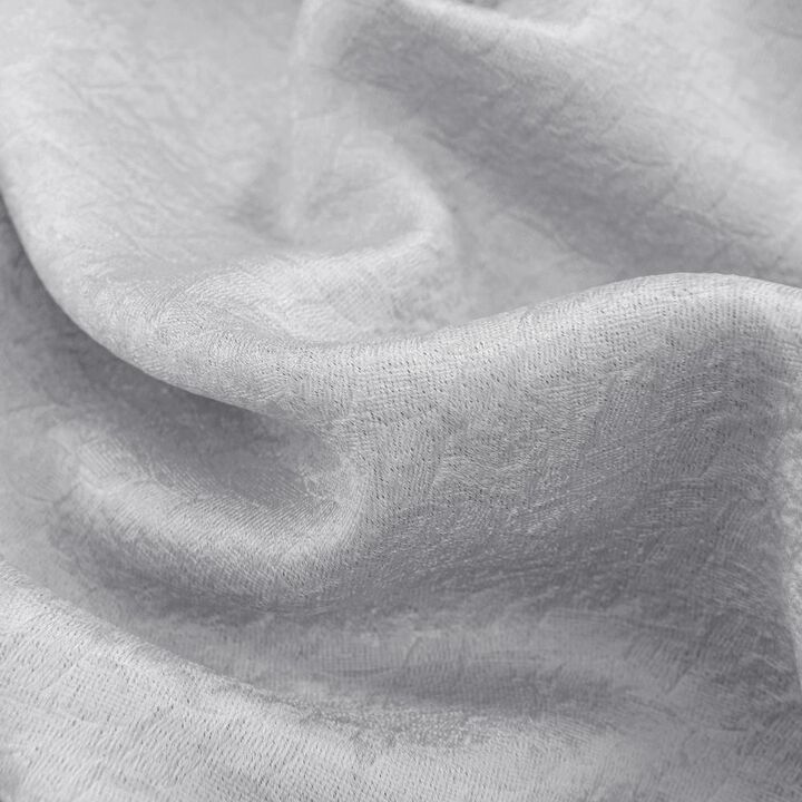 Olivia Gray Lydia Matte Embossed One Blackout Panel - 52"x95", Silver