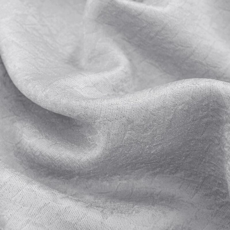 Olivia Gray Lydia Matte Embossed One Blackout Panel - 52"x95", Silver