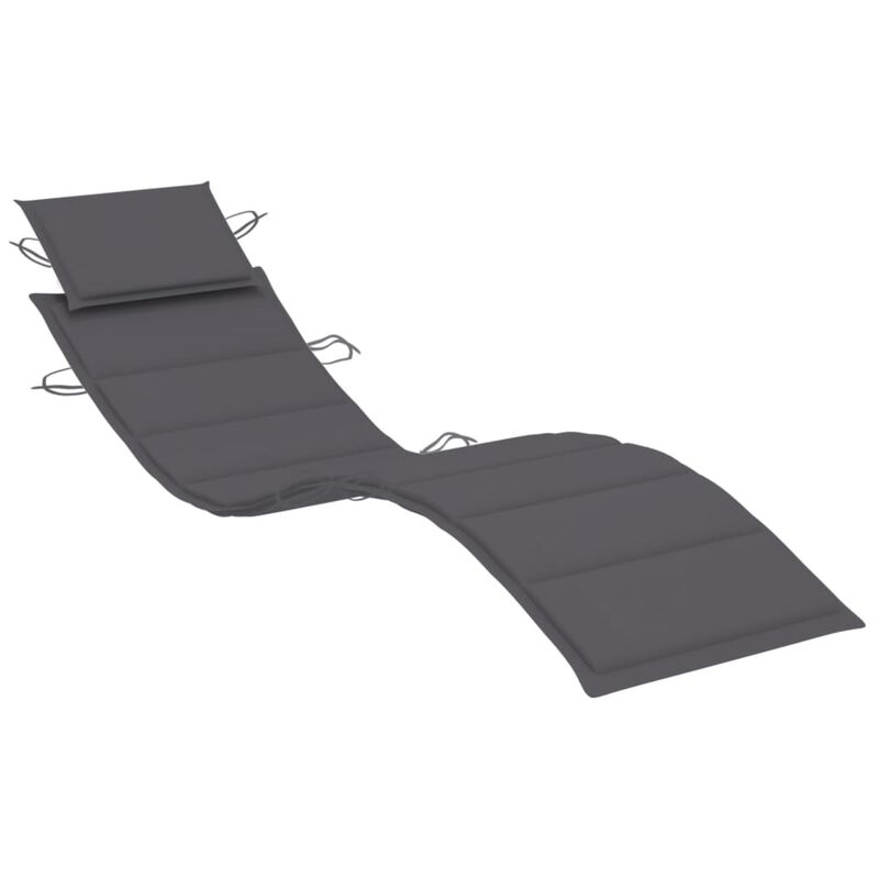 vidaXL Sun Lounger Cushion Anthracite 73.2"x22.8"x1.6"