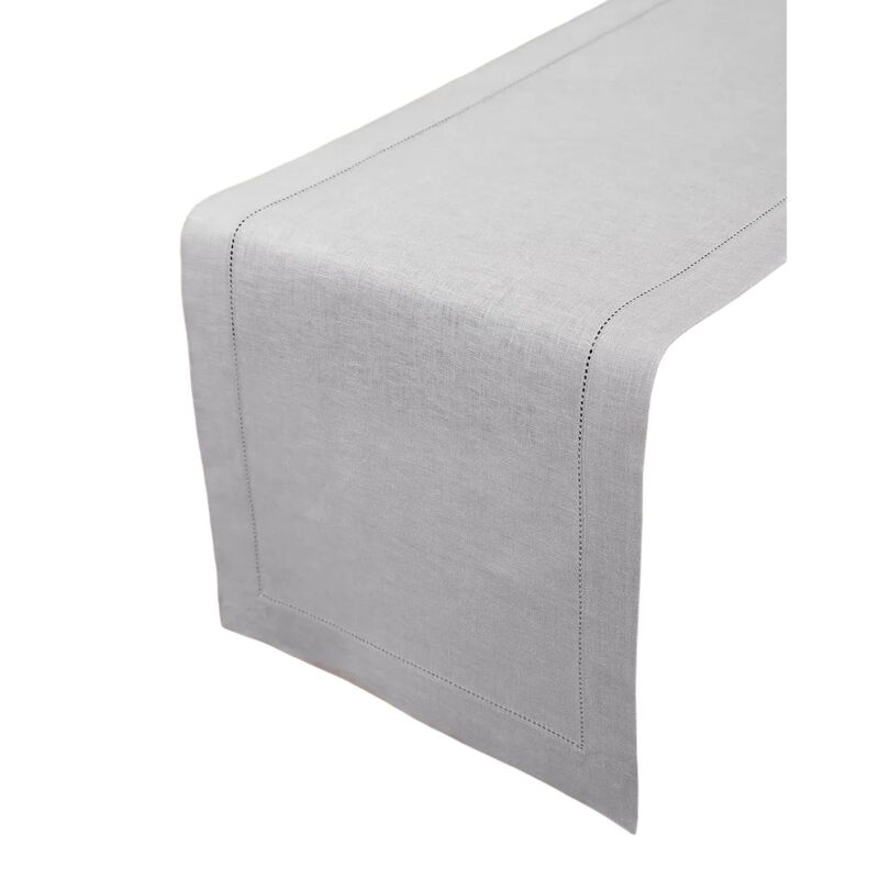 Solino Home 100% Pure Linen Table Runner | Classic Hemstitch for Thanksgiving, Christmas