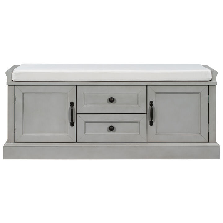 Merax Storage Cabinet  Shoe Bench with Cushion