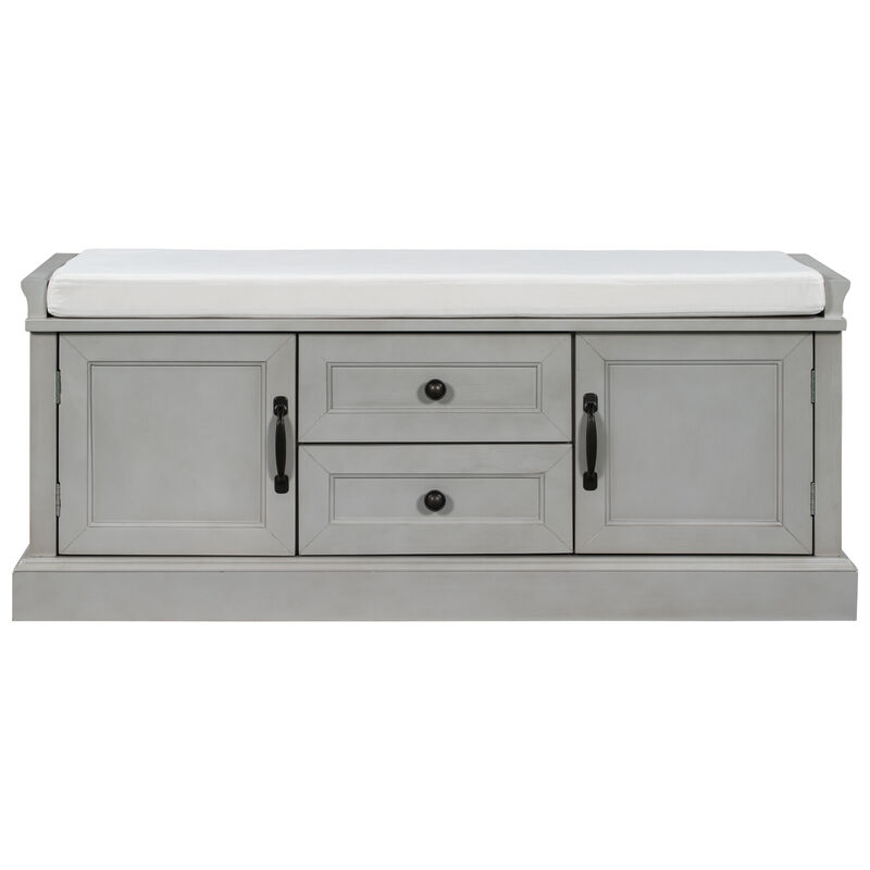 Merax Storage Cabinet  Shoe Bench with Cushion