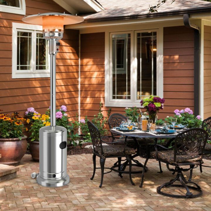 Hivvago 50000 BTU Stainless Steel Propane Patio Heater with Trip over Protection