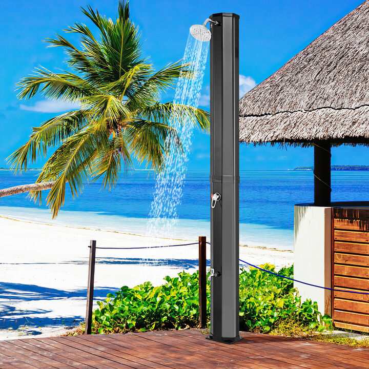 15.9 Gallon Solar Heated Outdoor Shower with Shower Head