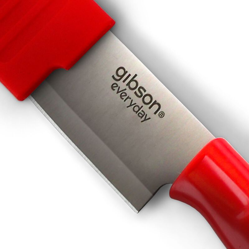 Gibson Everyday Grantville 4 Piece 6 Inch Santoku Knife with Sheath in Assorted Colors