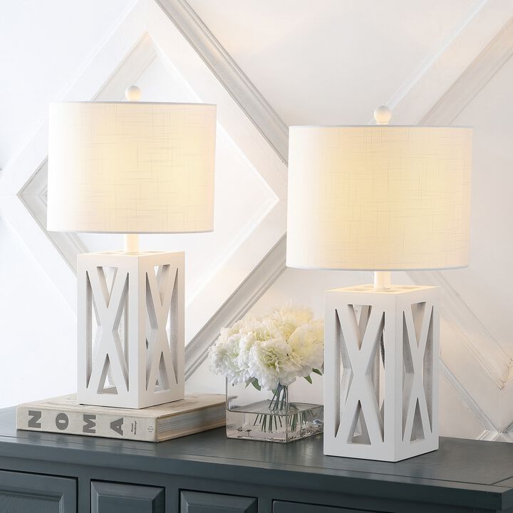 Stewart Farmhouse Wood LED Table Lamp