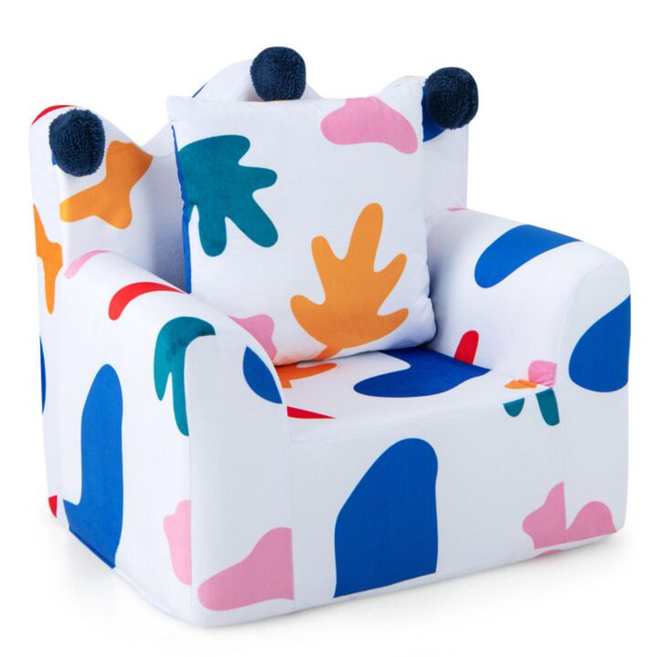 Hivvago High-density Padding Kids Sofa with Armrest and Extra Pillow