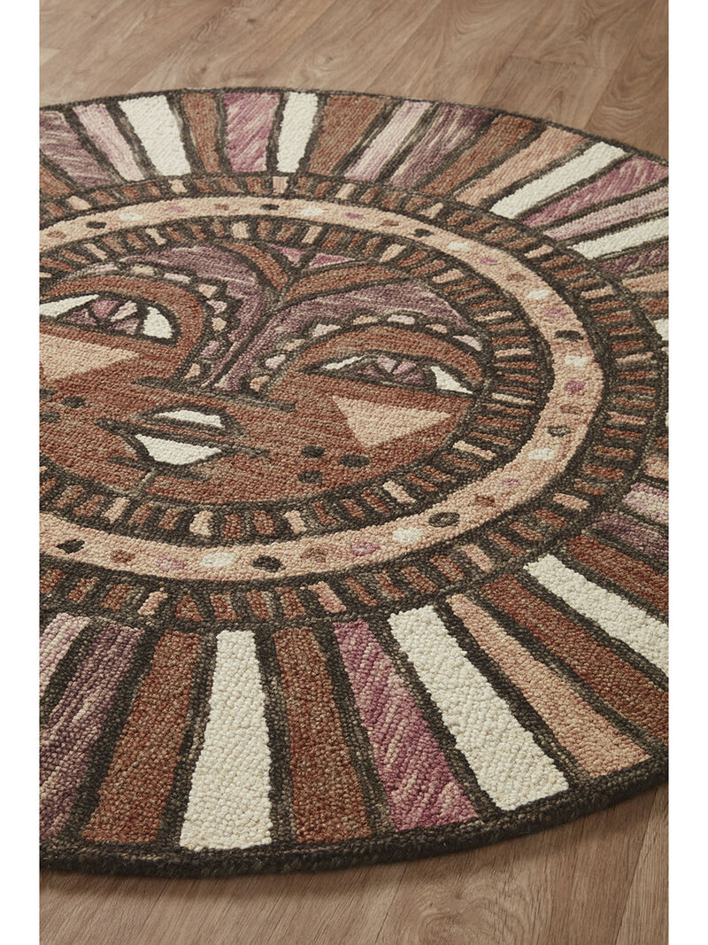 Ayo AYO02 Berry/Spice 3' x 3' Round Rug