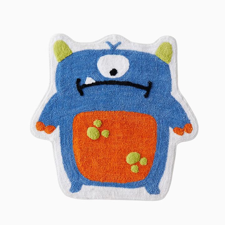 SKL Home Saturday Knight Ltd Monsters Design Creature Shaped Bright Colores With High/Low Tufting Rug - 27x27", Multi