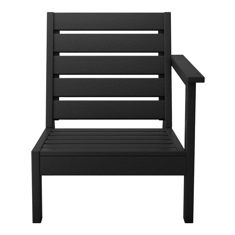 WestinTrends Outdoor Patio HDPE Deep Seating Sectional Loveseat