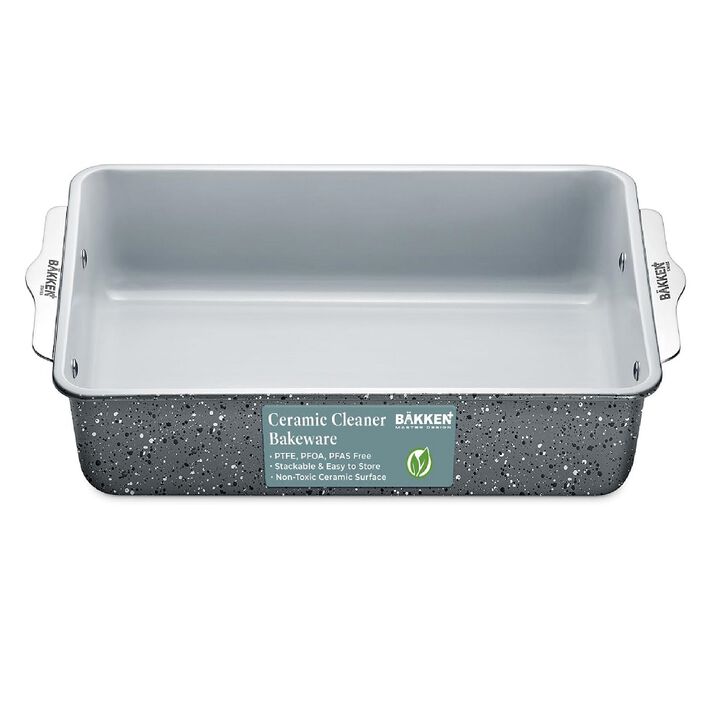 Enhance Your Cooking Experience with our Blue Roaster Pan - Aluminized Steel with Ceramic Non-Stick Coating, PFOA & PFAS Free. Non-Toxic, Heavy-Duty, Perfect Size for Various Bakings
