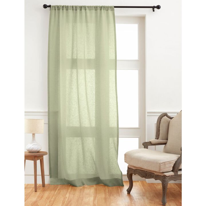 Solino Home 100% Pure Linen Sheer Curtain for Thanksgiving, Christmas
