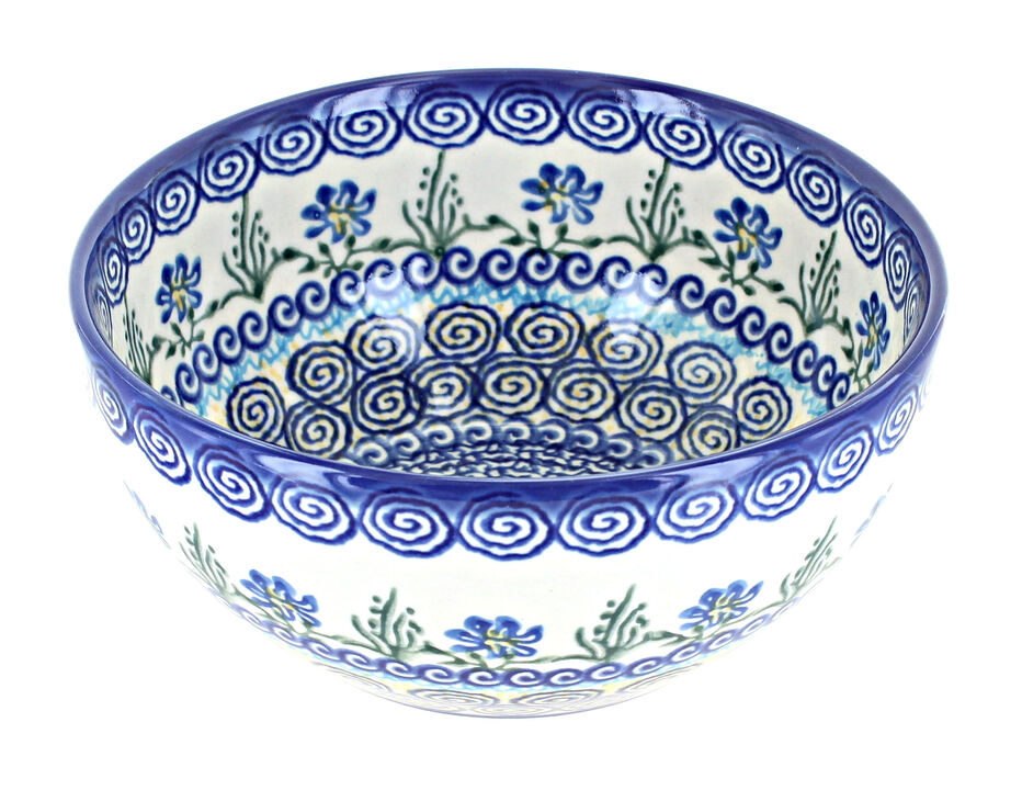 Blue Rose Polish Pottery Christmas Bounty Cereal/Soup Bowl