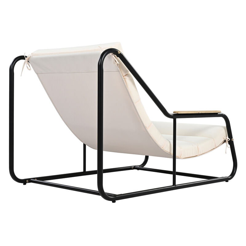 Merax Outdoor Chaise Lounge Chairs ans 1 Side Table