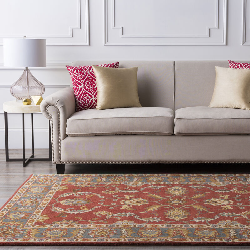 Caesar CAE-1007 8' x 10' Oval Red Rug