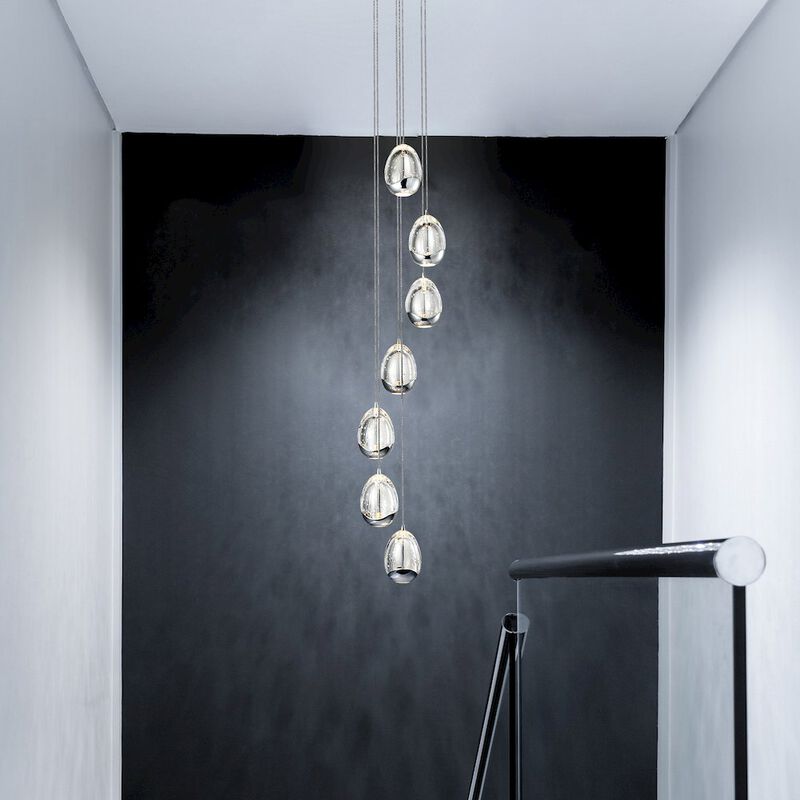 VONN Lighting 7-Light Pendant Lighting Height Adjustable Integrated LED Chandelier