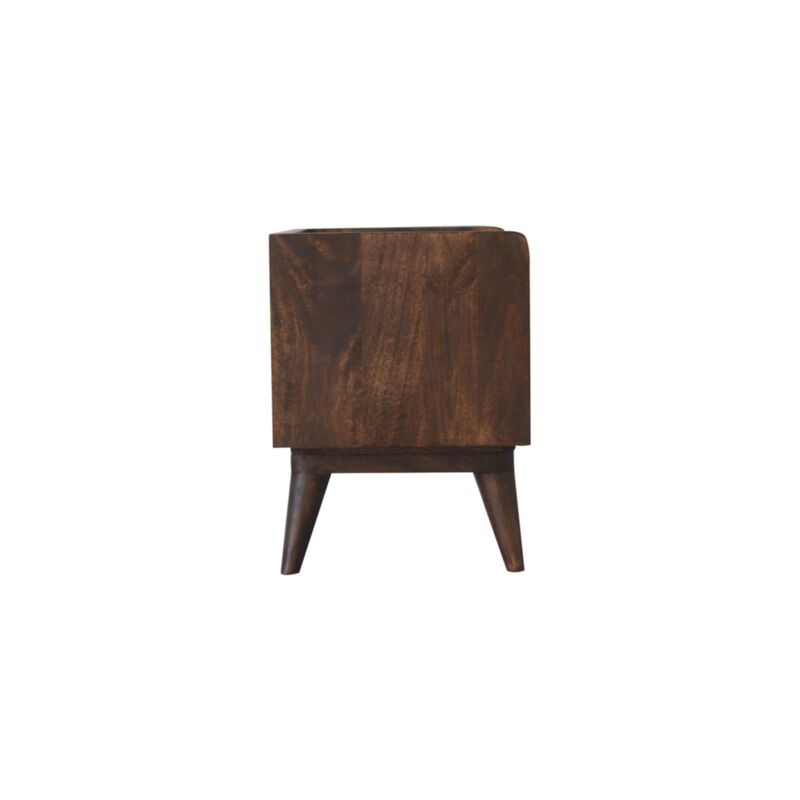 Walnut Nordic Solid Wood  Storage Bench